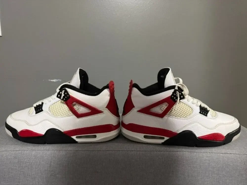 Air Jordan 4 Retro 'Red Cement' Men's Size 12 Pre-owned Sneakers DH6927-161